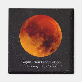 Imán Super Blue Blood Moon 2018 Un astr raro y especial