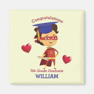 Imán Super Boy Felicitaciones a quinto grado