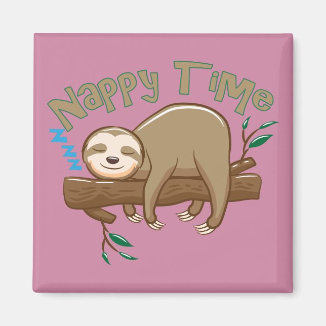 Imán Super Delight Baby Sloth (Frente)