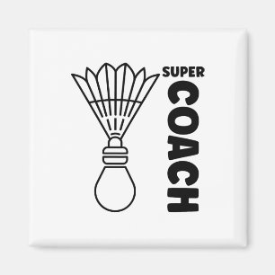 Imán Super Entrenador Badminton Sport Simple Badminton 