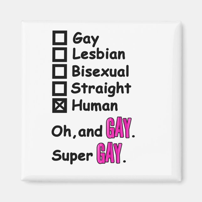 Imán Super Gay (Frente)