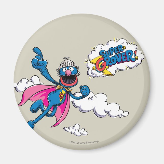 Imán Super Grover de Vintage (Frente)
