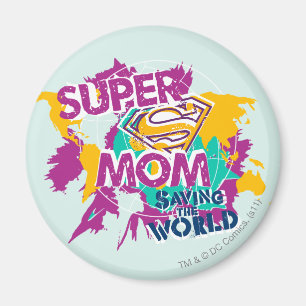 Imán Super Mamá salvando el mundo