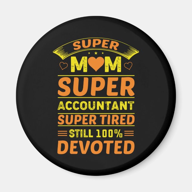Imán Super Mamá Supercontable (Frente)