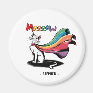 Imán Súper Mieow Gato - Gato del orgullo del Cabo arcoi