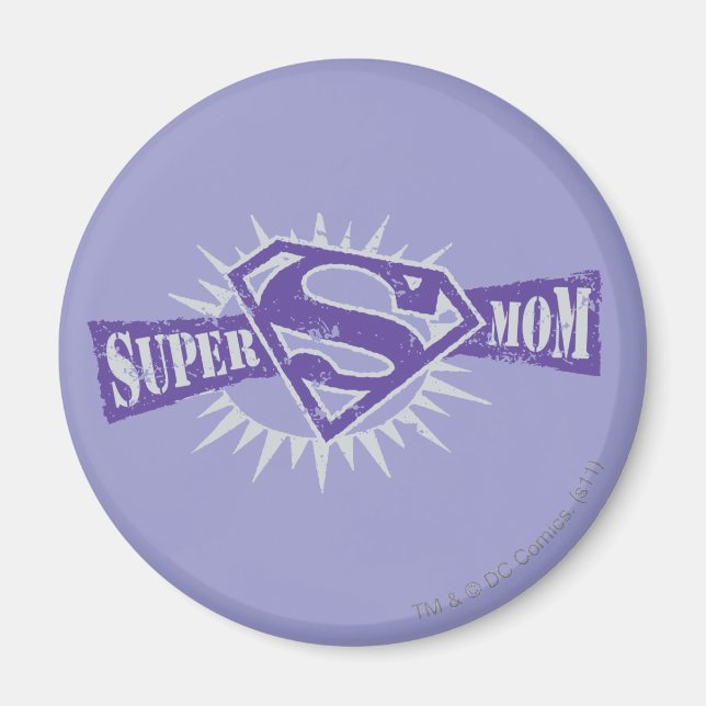Imán Super Mom Purple Starburst (Frente)