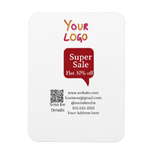 Imán super oferta negocio descuento escanea código QR d