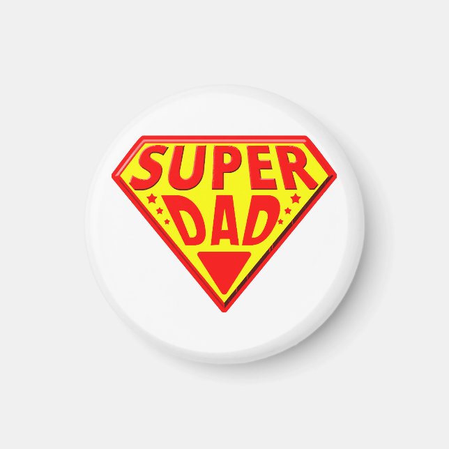 Imán Super Papá - Feliz Día del Padre (Frente)