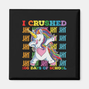 Imán Superé 100 Días De Escuela Unicornio