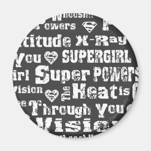 Imán Supergirl apenó el texto