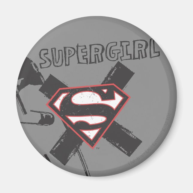 Imán Supergirl Black Safety Pins (Frente)