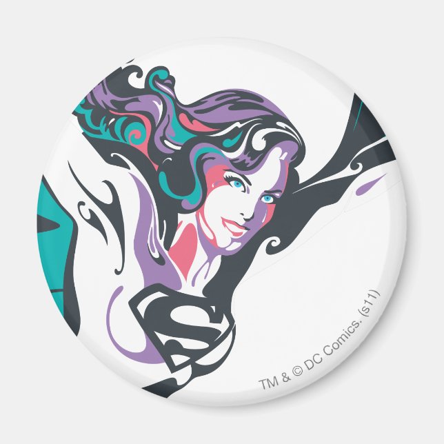 Imán Supergirl Color Splash Pose 3 (Frente)