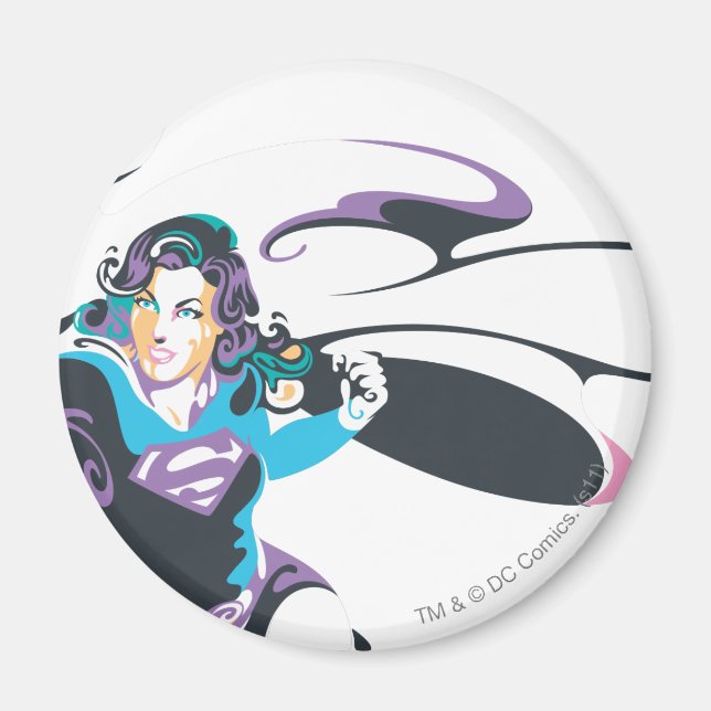 Imán Supergirl Color Splash Pose 4 (Frente)