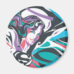 Imán Supergirl Color Splash Swirls 2