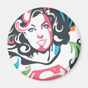 Imán Supergirl Color Splash Swirls 3