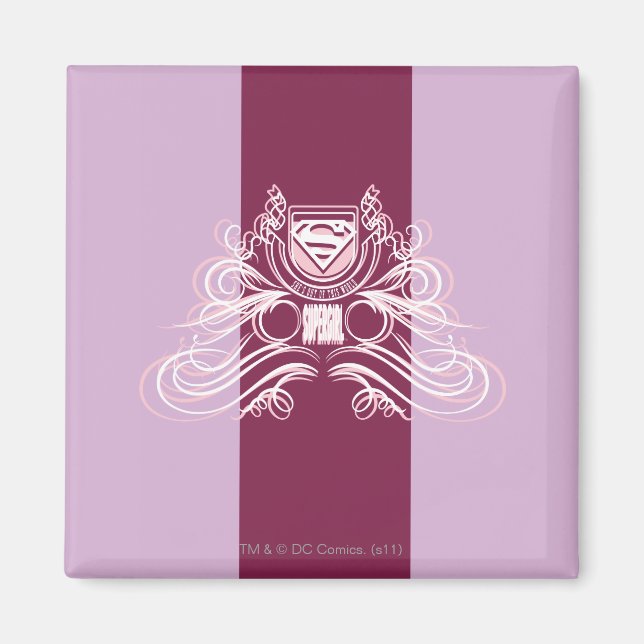 Imán Supergirl Flourish Design (Frente)
