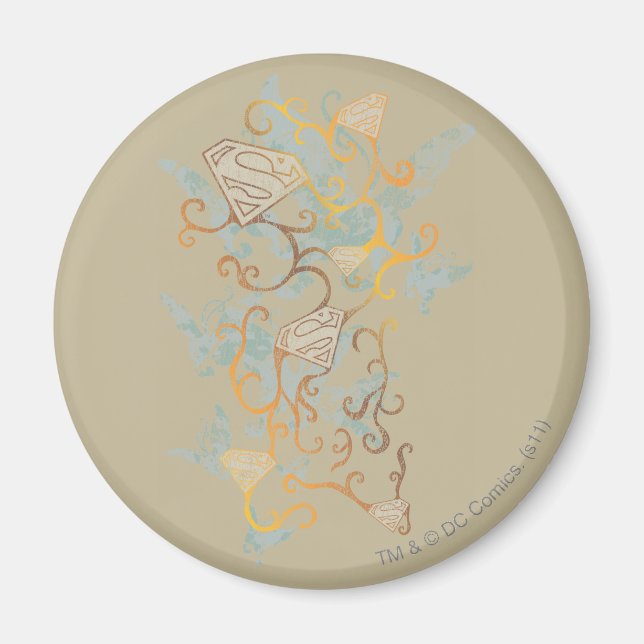 Imán Supergirl Gold y Brown (Frente)