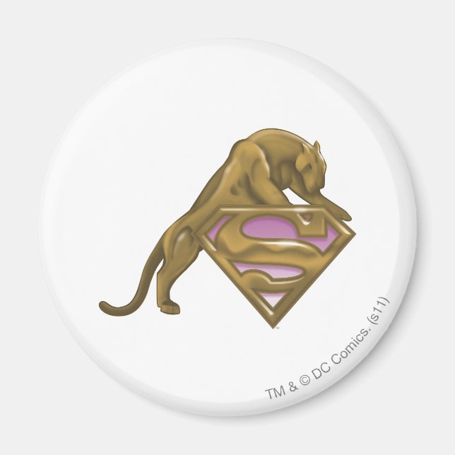 Imán Supergirl Golden Cat (Frente)