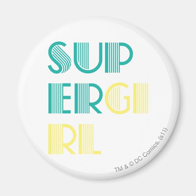 Imán Supergirl Green y Yellow (Frente)