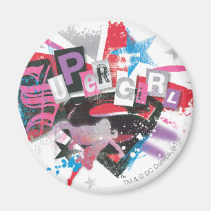Imán Supergirl Grunge Design