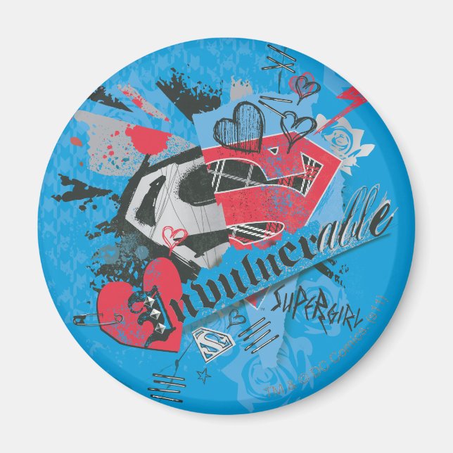 Imán Supergirl Invulnerable (Frente)