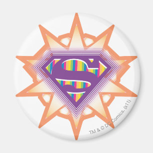 Imán Supergirl Naranja Starburst