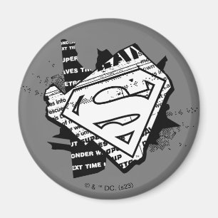 Imán Supergirl Newsprint S-Shield