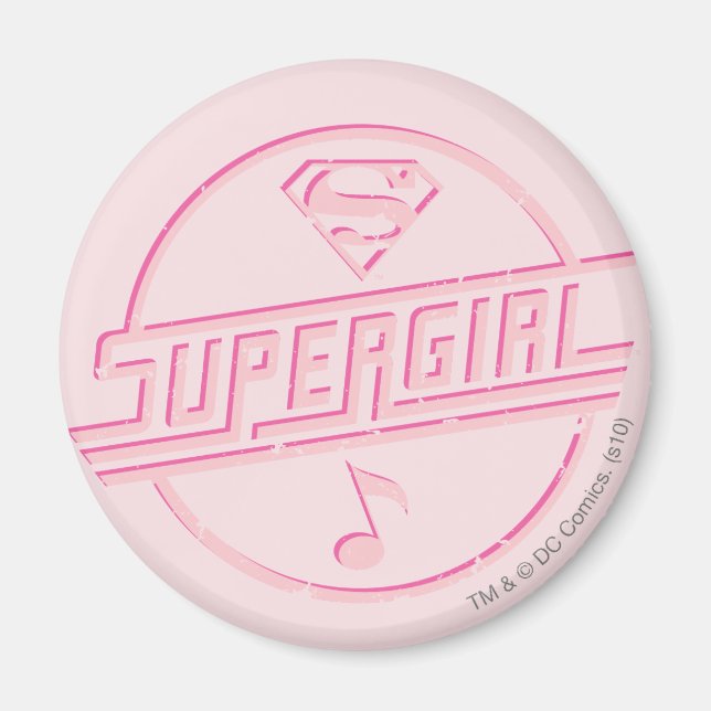 Imán Supergirl Pink Music Note (Frente)