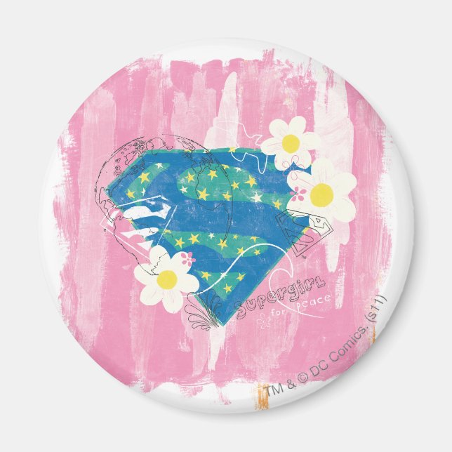 Imán Supergirl por Peace Pink (Frente)