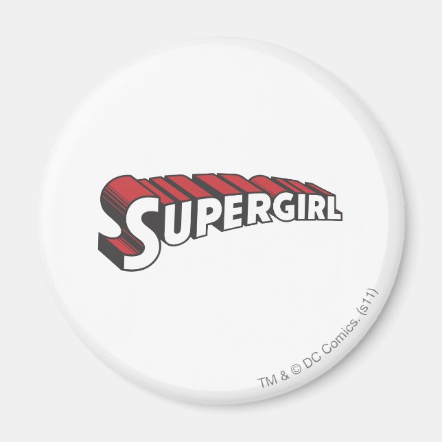 Imán Supergirl Red and White Logo (Frente)