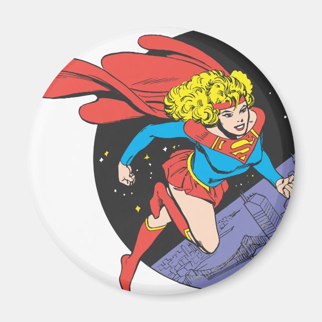 Imán Supergirl Saltos en el espacio (Frente)
