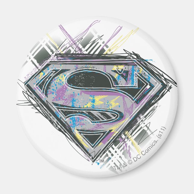 Imán Supergirl Scribbles Logo (Frente)