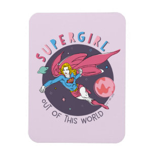 Imán Supergirl Volando hacia arriba Ilustracion