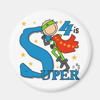 Imán Superhéroe Boy 4 camisetas y regalos de cumpleaños