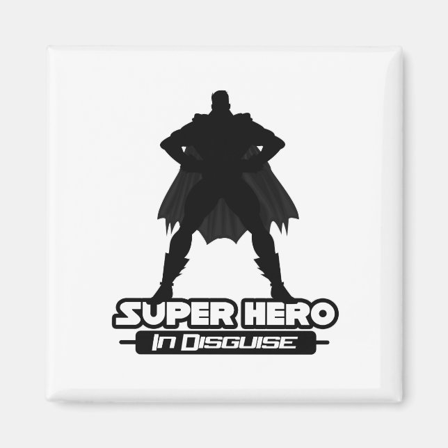 Imán Superhéroe disfrazado (Frente)