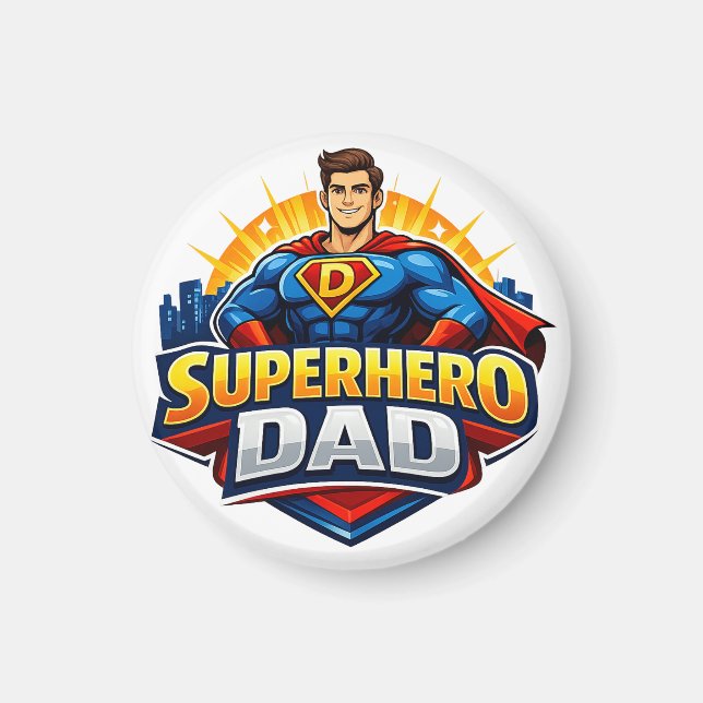 Imán Superhéroe Papá (Frente)
