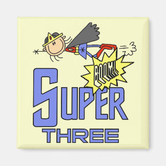 Imán Superheroína Chica 3 camisetas de cumpleaños y reg