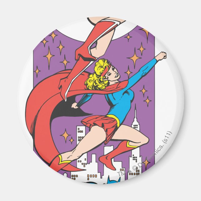 Imán Superheroínas En Acción (Frente)