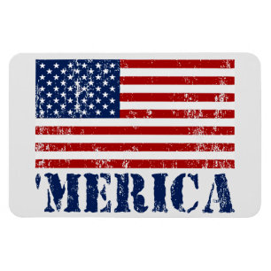 Imán superior patriótico de la bandera de MERICA