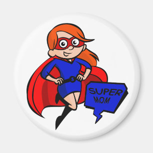 Imán supermamá de pelirroja
