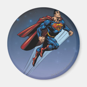 Imán Superman contra el cielo nocturno