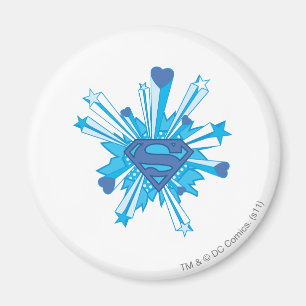 Imán Supermán estilizado  Logo de Blue Shield Hearts