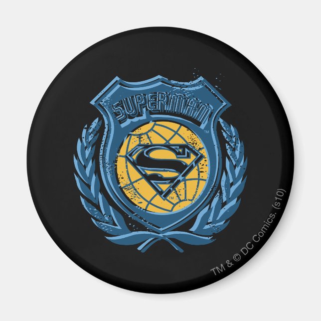 Imán Superman Stylized | Escudo con logotipo de Globe (Frente)