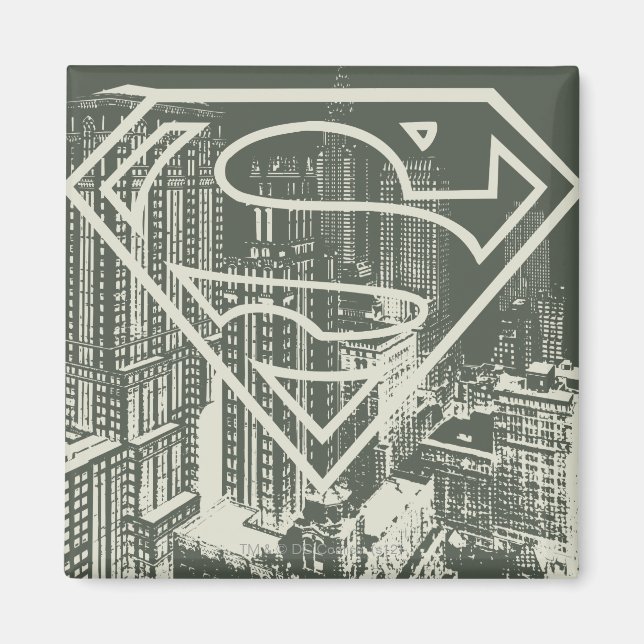 Imán Superman Stylized | Logo de Green Metropolis (Frente)