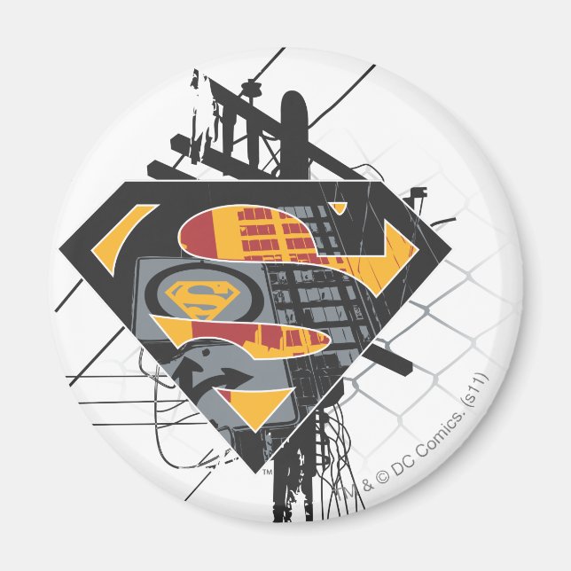 Imán Superman Stylized | Logotipo de Powerlines (Frente)