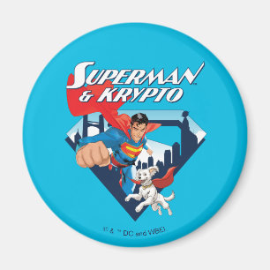 Imán Superman y Krypto Soar