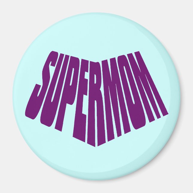Imán SuperMom: Mi madre es mi súper héroe (Frente)
