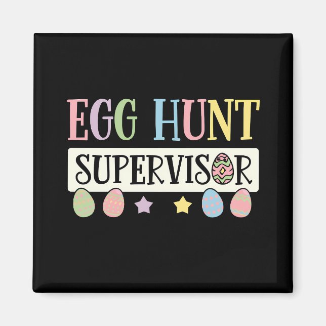 Imán Supervisor de caza de huevos de Pascua divertida f (Frente)