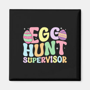 Imán Supervisor de caza de huevos Retro Fiesta de caza