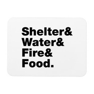 Imán Supervivencia (Refugio, agua, fuego y comida).